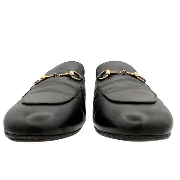 Gucci Black Princetown Leather Loafers